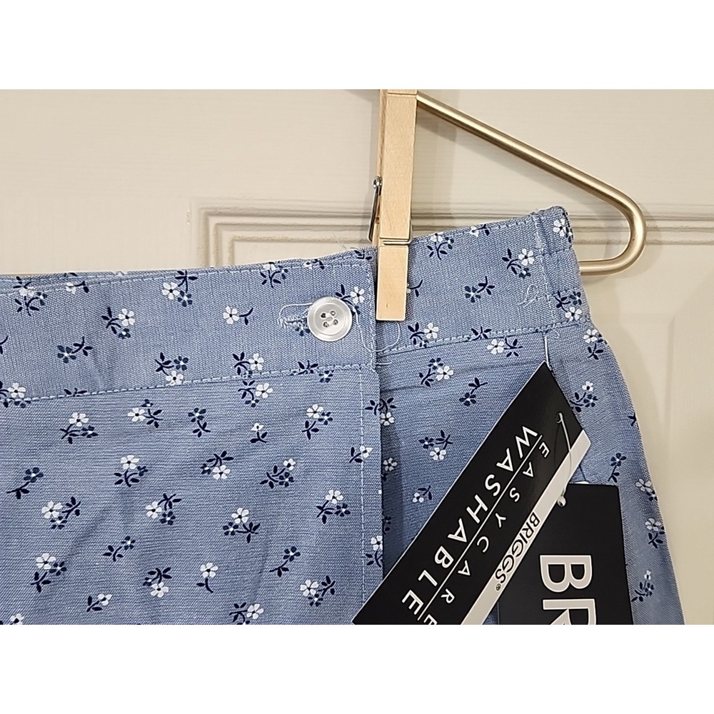 Vtg Briggs Women's Petite Sz 10 Blue Floral Skirt Zip Skort 1980's 90's ~ NWT - Picture 5 of 11